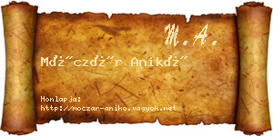 Móczár Anikó névjegykártya