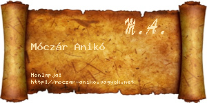 Móczár Anikó névjegykártya